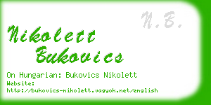 nikolett bukovics business card